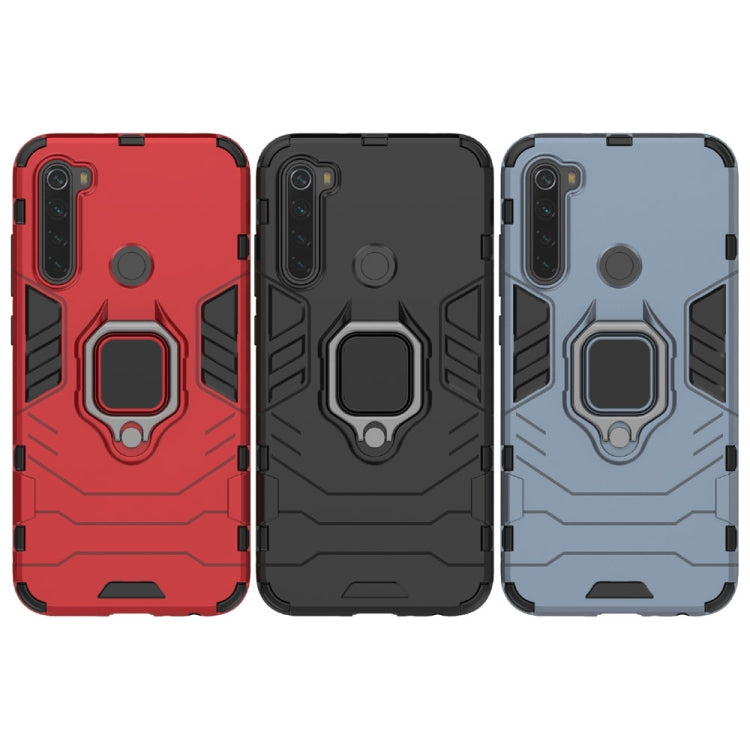 For Redmi Note8 Pro PC + TPU Shockproof Protective Case with Magnetic Ring Holder