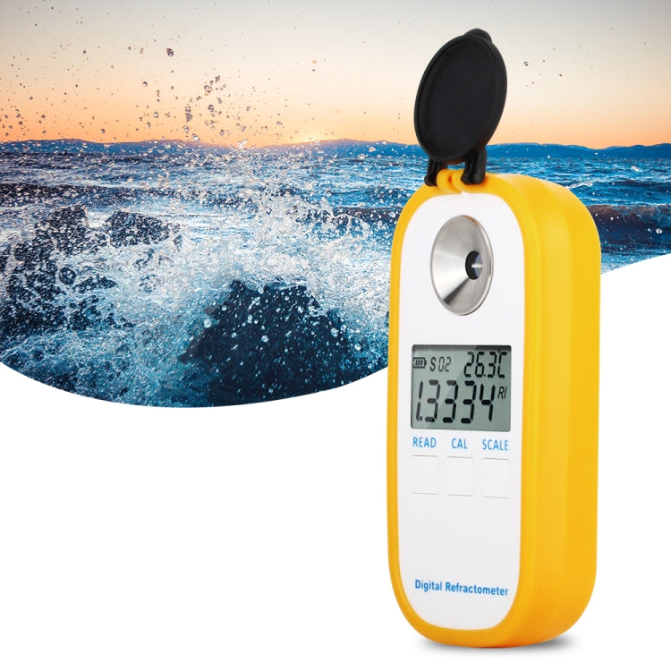 DR202 Digital Sea Water Refractometer Seawater Salinity Meter Specific Gravity Range 0â€•100â€° Chlorinity 0~57â€° Refractometer