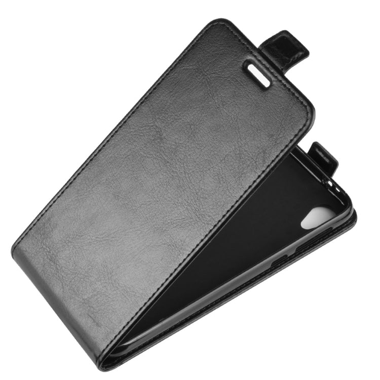 For Motorola Moto E6 Crazy Horse Vertical Flip Leather Protective Case