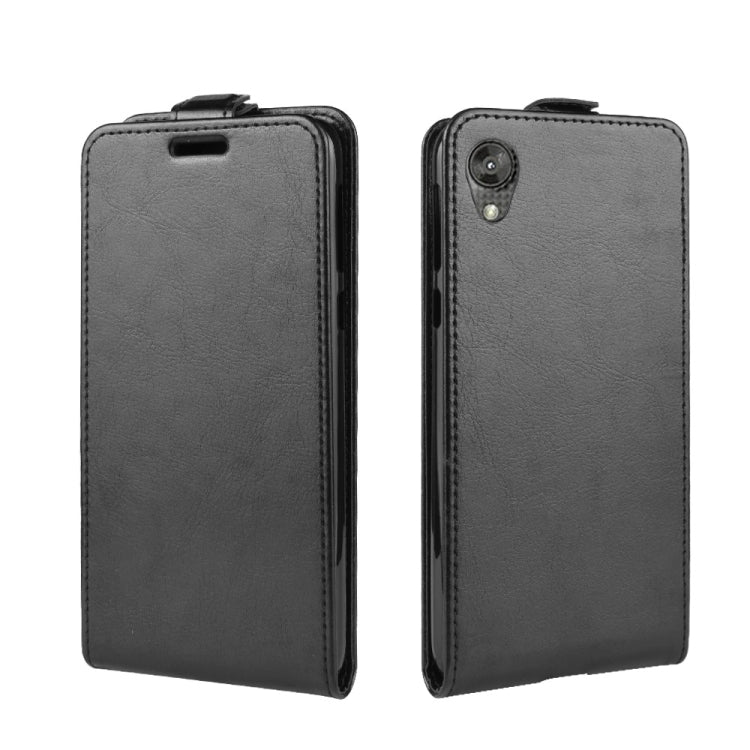 For Motorola Moto E6 Crazy Horse Vertical Flip Leather Protective Case