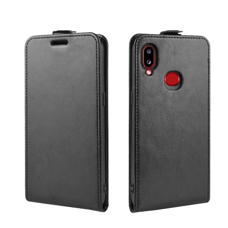 For Samsung Galaxy A10s / M10s Crazy Horse Vertical Flip Leather Protective Case with Card Slot