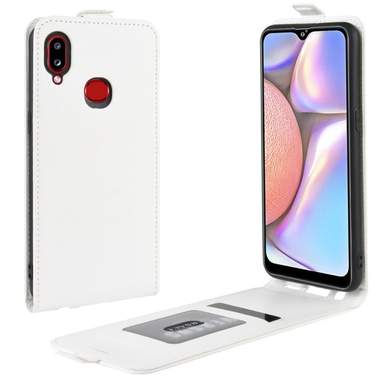 For Samsung Galaxy A10s / M10s Crazy Horse Vertical Flip Leather Protective Case with Card Slot