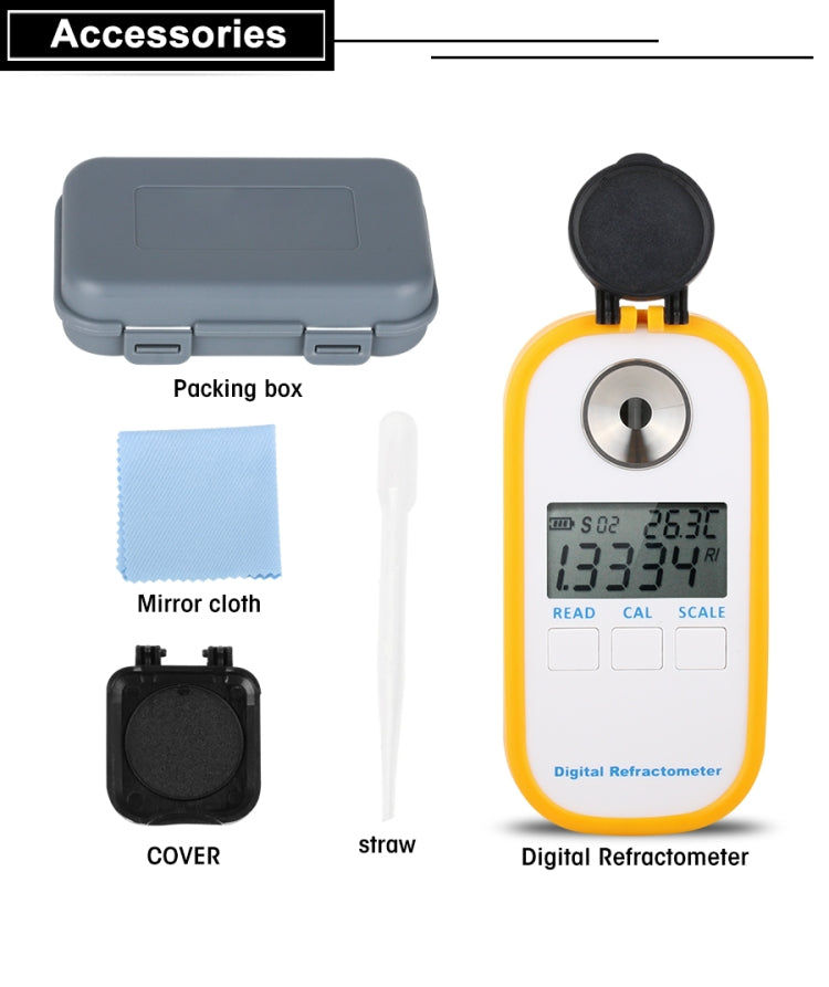 DR201 Digital Salt Refractometer Salinity Specific Gravity Meter 0~28% Refractometer Food Salt Content Tester Sodium Chloride NaCl