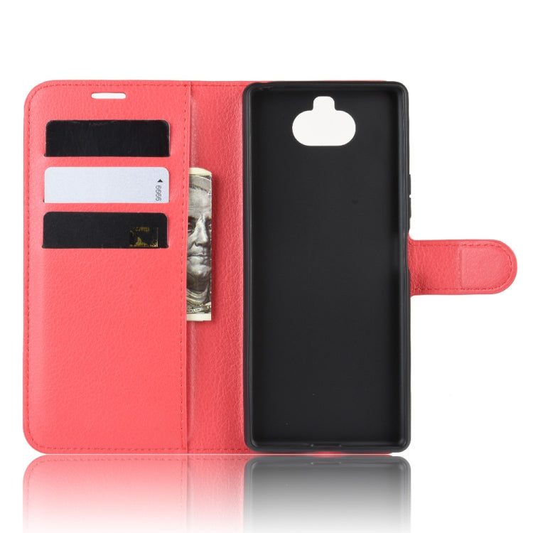 For SONY Xperia 20 Litchi Texture Horizontal Flip Leather Case with Wallet & Holder & Card Slots