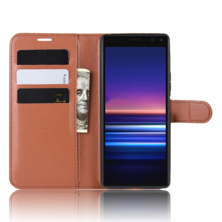 For SONY Xperia 20 Litchi Texture Horizontal Flip Leather Case with Wallet & Holder & Card Slots