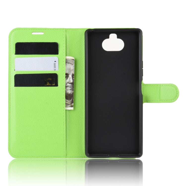 For SONY Xperia 20 Litchi Texture Horizontal Flip Leather Case with Wallet & Holder & Card Slots