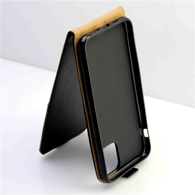 For iPhone 11 Business Style Vertical Flip TPU Leather Case  with Card Slot For iPhone11(Black)