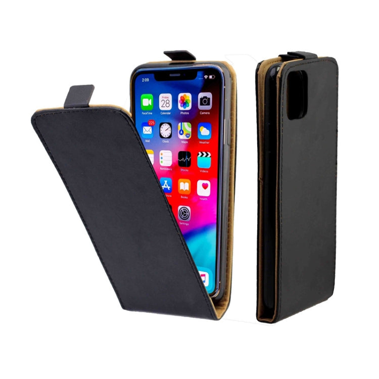 For iPhone 11 Pro Business Style Vertical Flip TPU Leather Case with Card Slot (Black)