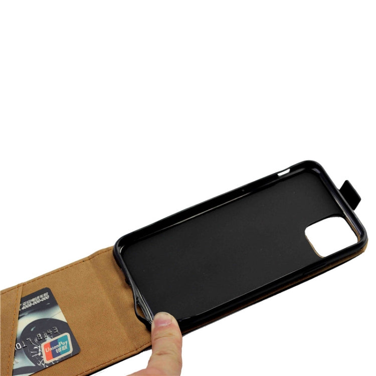 For iPhone 11 Pro Business Style Vertical Flip TPU Leather Case with Card Slot (Black)