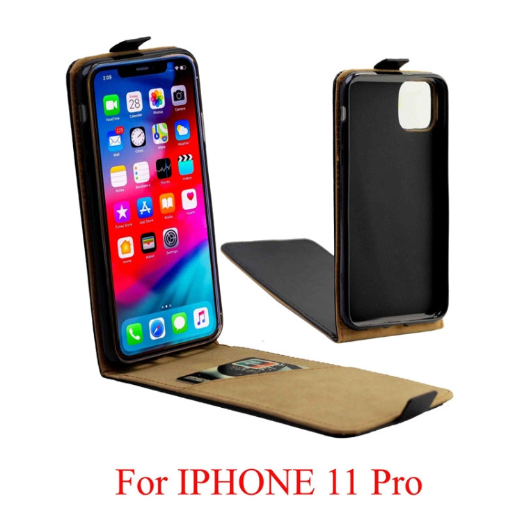 For iPhone 11 Pro Business Style Vertical Flip TPU Leather Case with Card Slot (Black)