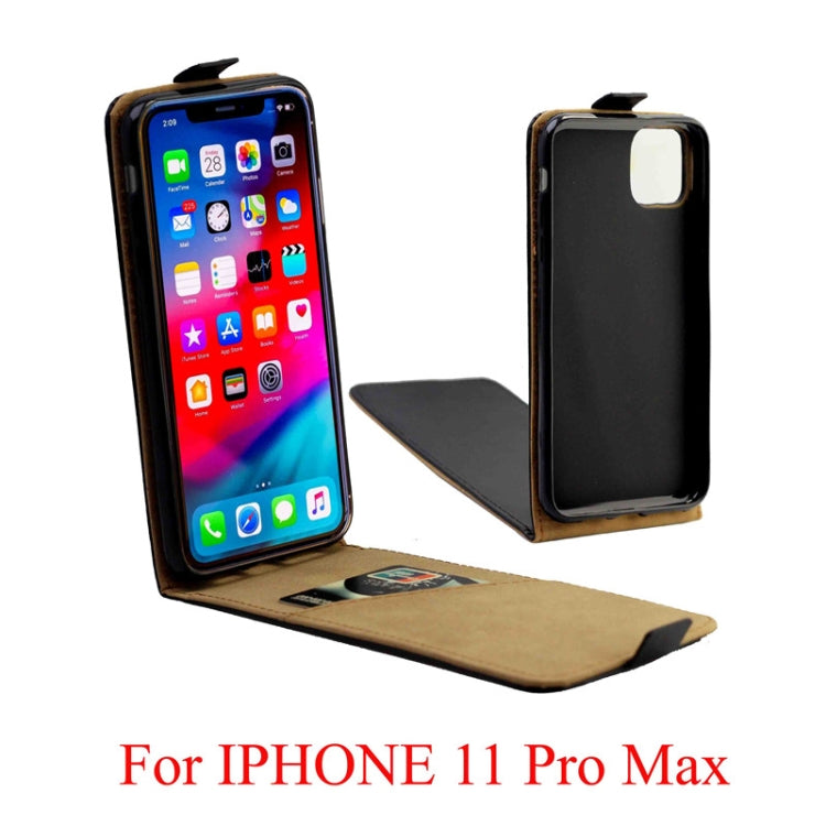 For iPhone 11 Pro Max Business Style Vertical Flip TPU Leather Case  with Card Slot For iPhone11 Pro Max(Black)