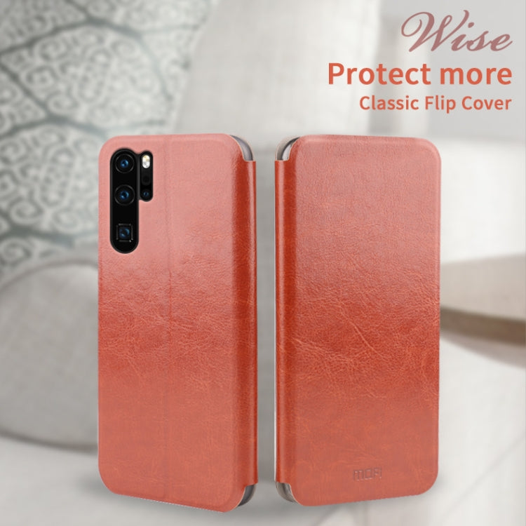 For Huawei P30 Pro MOFI Rui Series Classical Leather Flip Leather Case With Bracket Embedded Steel Plate All-inclusive