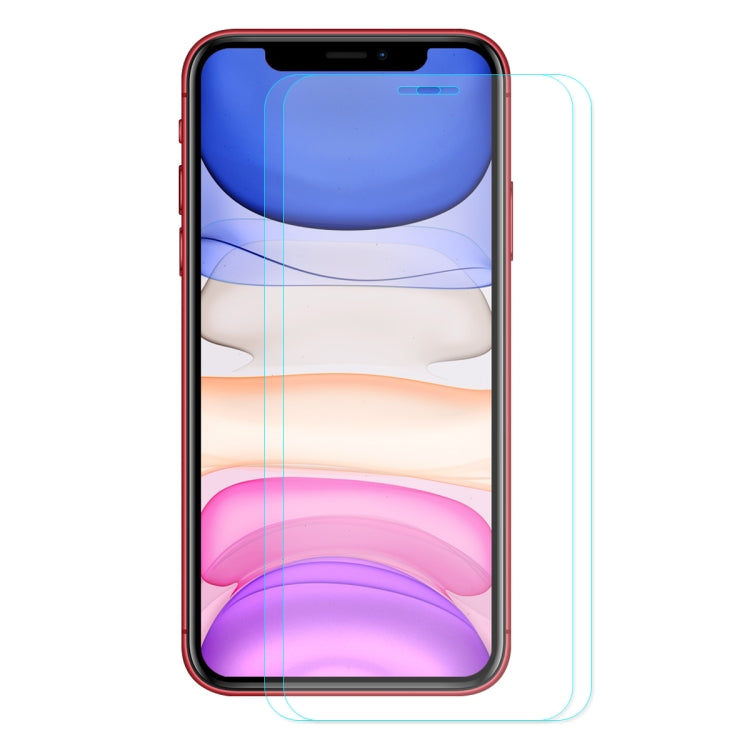 For iPhone 11 / XR / XR 2pcs ENKAY Hat-prince 0.26mm 9H 2.5D Curved Edge Tempered Glass Film