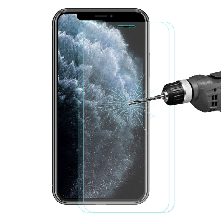 For iPhone 11 Pro 2pcs ENKAY Hat-prince 0.26mm 9H 2.5D Curved Edge Tempered Glass Film