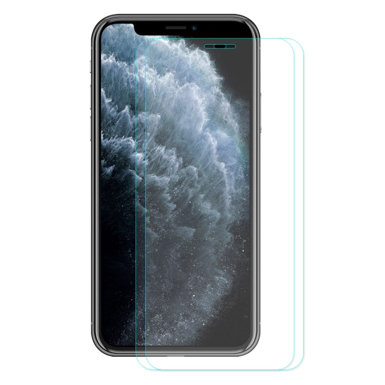 For iPhone 11 Pro Max 2 PCS ENKAY Hat-prince 0.26mm 9H 2.5D Curved Edge Tempered Glass Film