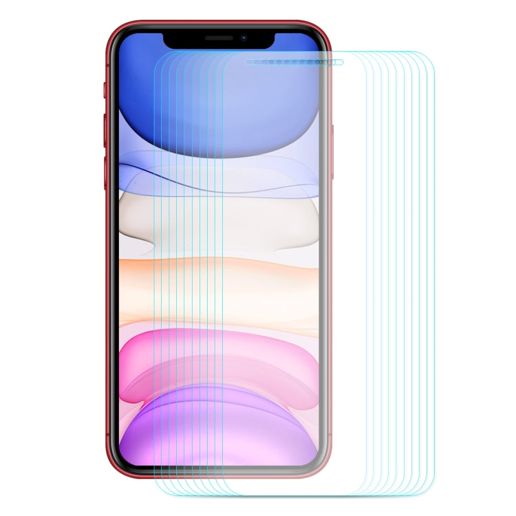 For iPhone 11 / XR / XR 10pcs ENKAY Hat-prince 0.26mm 9H 2.5D Curved Edge Tempered Glass Film
