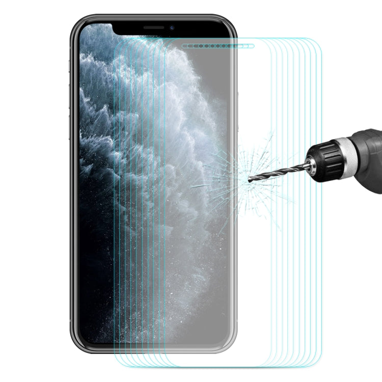 For iPhone 11 Pro 10pcs ENKAY Hat-prince 0.26mm 9H 2.5D Curved Edge Tempered Glass Film