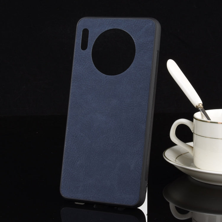For Huawei Mate 30 Shockproof Sheep Skin PC + PU + TPU Case(Blue)