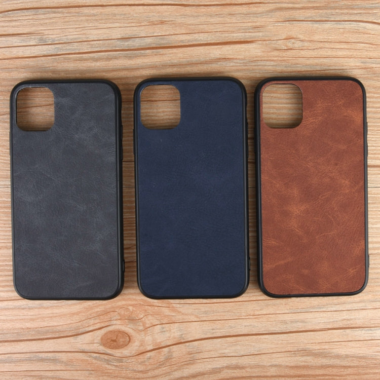 For iPhone 11 Pro Max Shockproof Sheep Skin PC + PU + TPU Case(Blue)