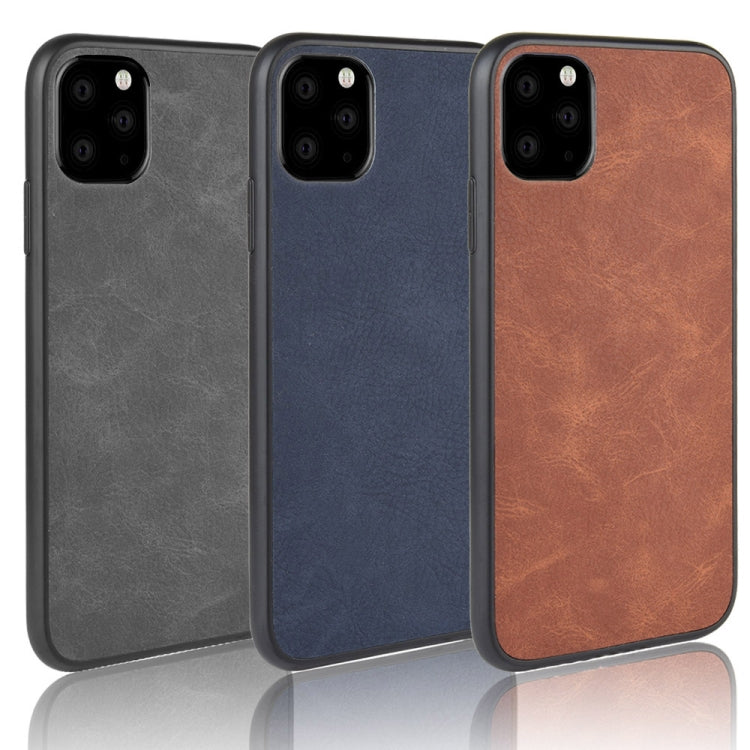 For iPhone 11 Pro Max Shockproof Sheep Skin PC + PU + TPU Case(Blue)