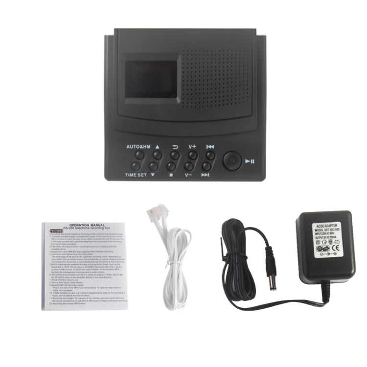 Digital Telephone Voice Recording Box Phone Bblackbox, Support SD Card