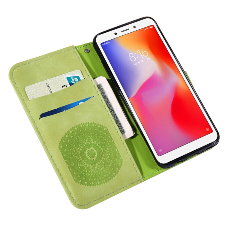 For  Xiaomi Redmi 6a Pressed Printing Sticking Drill Pattern Horizontal Flip PU Leather Case with Holder & Card Slots & Wallet & & Lanyard