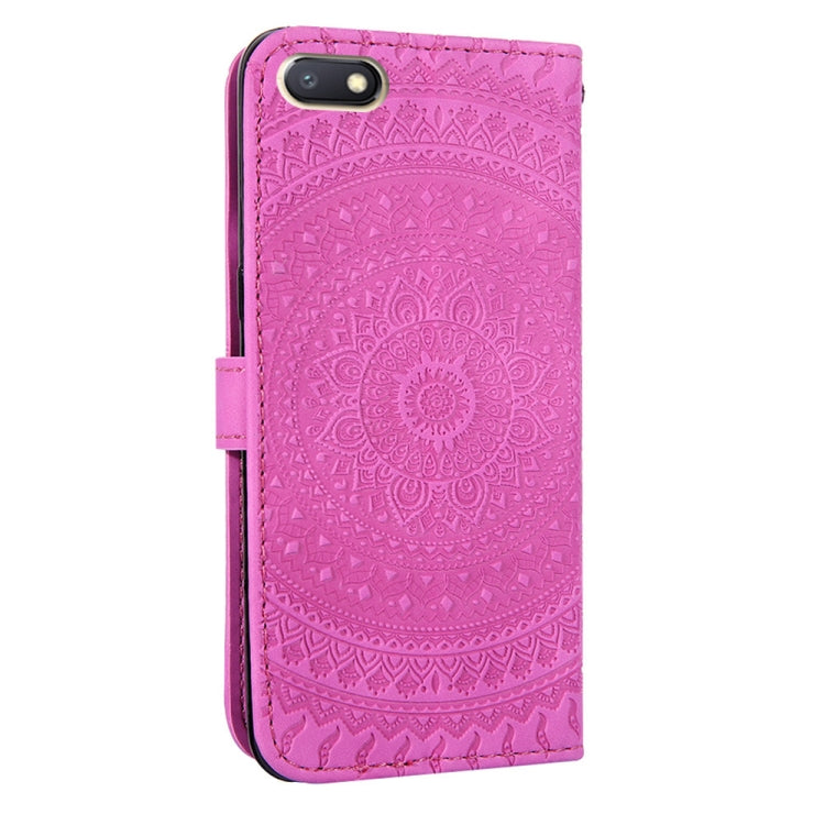 For  Xiaomi Redmi 6a Pressed Printing Sticking Drill Pattern Horizontal Flip PU Leather Case with Holder & Card Slots & Wallet & & Lanyard