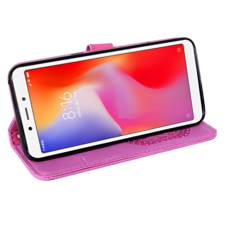 For  Xiaomi Redmi 6a Pressed Printing Sticking Drill Pattern Horizontal Flip PU Leather Case with Holder & Card Slots & Wallet & & Lanyard