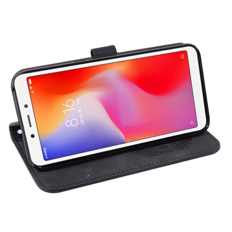 For  Xiaomi Redmi 6a Pressed Printing Sticking Drill Pattern Horizontal Flip PU Leather Case with Holder & Card Slots & Wallet & & Lanyard