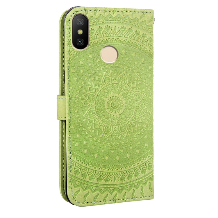 For  Xiaomi Redmi Note 6 Pro Pressed Printing Sticking Drill Pattern Horizontal Flip PU Leather Case with Holder & Card Slots & Wallet & & Lanyard