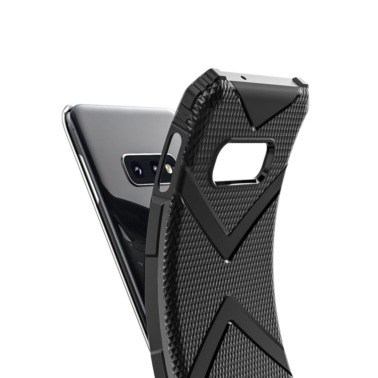 For Galaxy S10e Diamond Shield TPU Drop Protection Case(Black)