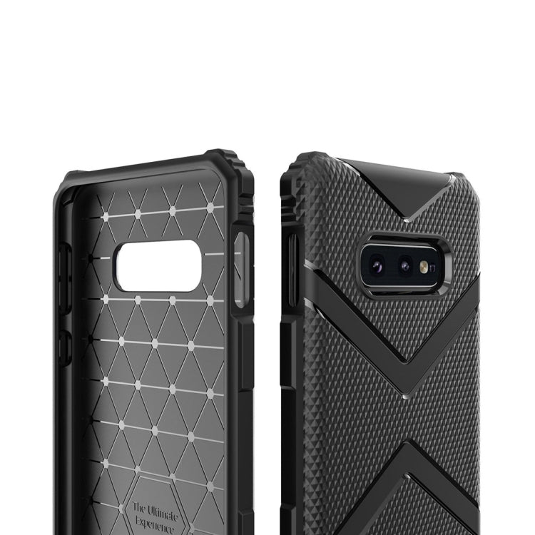 For Galaxy S10e Diamond Shield TPU Drop Protection Case(Black)