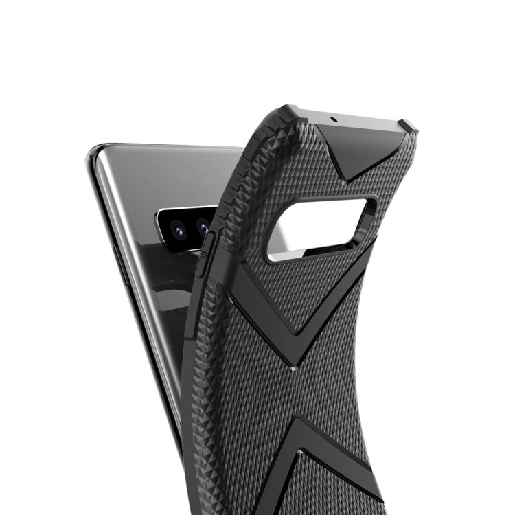 For Galaxy S10 Diamond Shield TPU Drop Protection Case(Black)