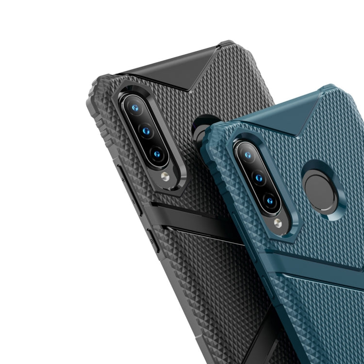 For Huawei P30 Lite Diamond Shield TPU Drop Protection Case(Blue)