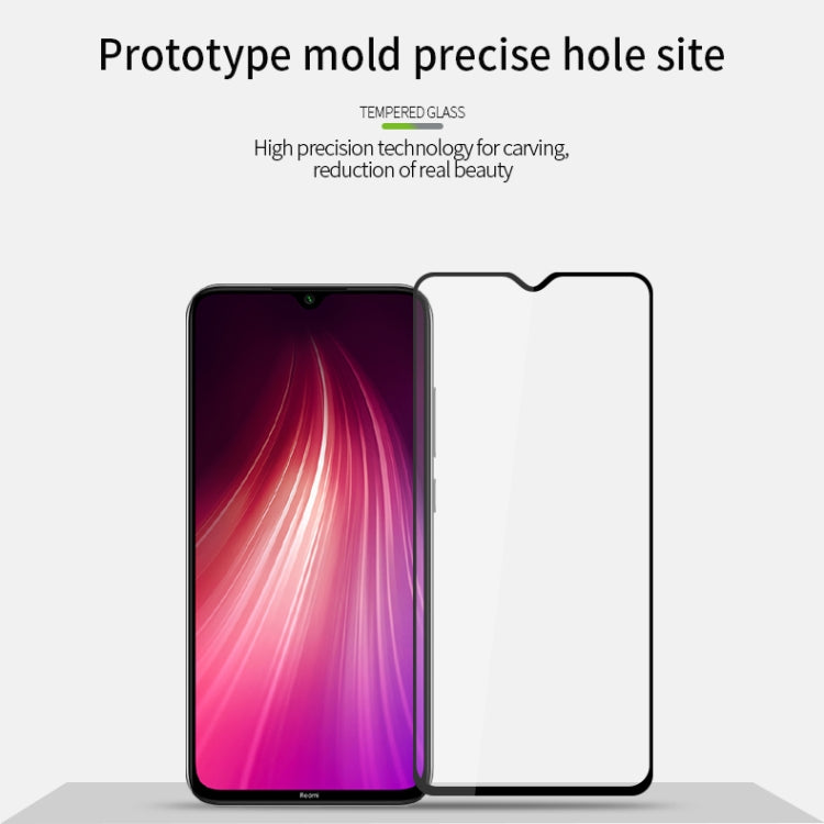 For Xiaomi RedMi Note8 MOFI 9H 2.5D Full Screen Tempered Glass Film(Black)