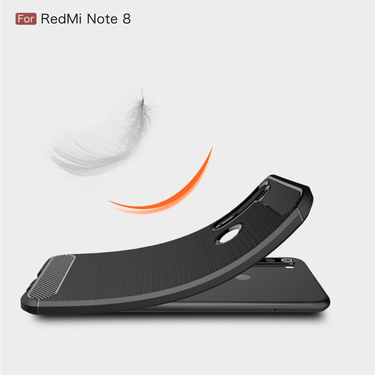 For Xiaomi Redmi Note 8 Brushed Texture Carbon Fiber TPU Case