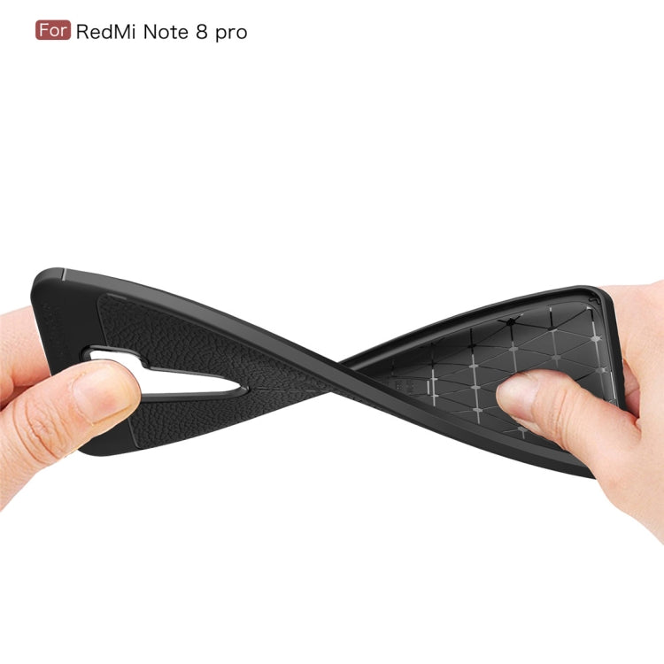 For Xiaomi Redmi Note 8 Pro Litchi Texture TPU Shockproof Case