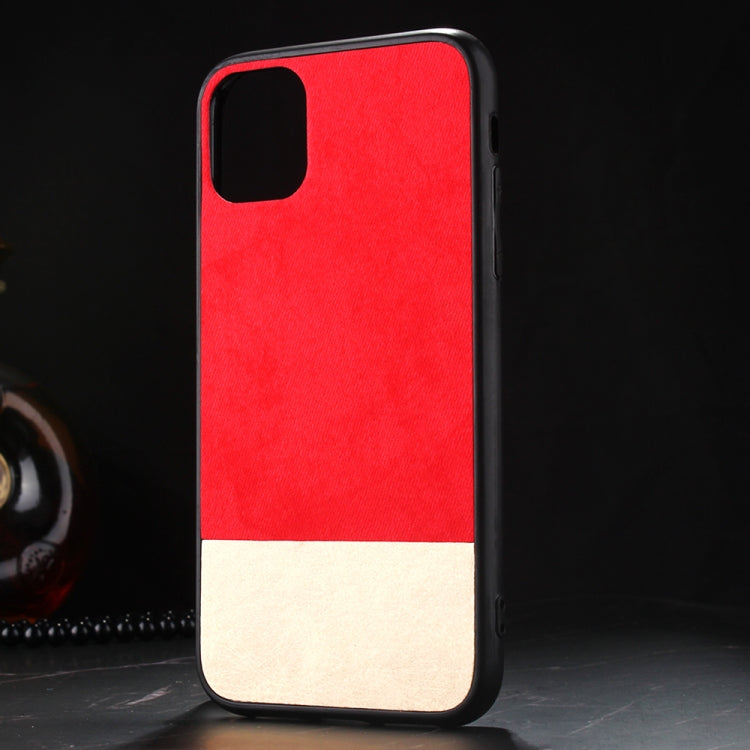 For iPhone 11 Pro Max Shockproof Color Matching Denim PC + PU + TPU Protective Case