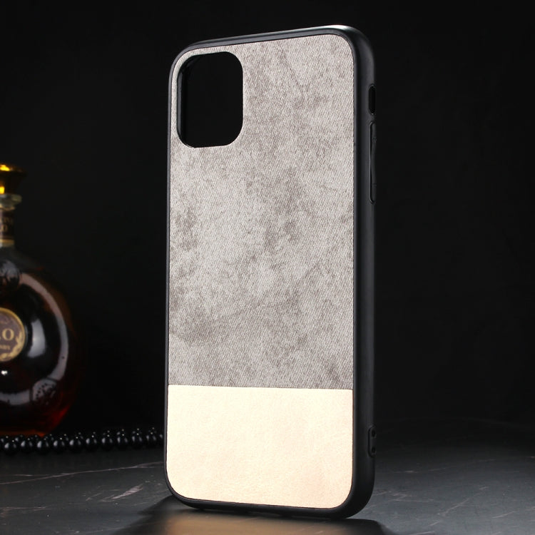For iPhone 11 Pro Max Shockproof Color Matching Denim PC + PU + TPU Protective Case