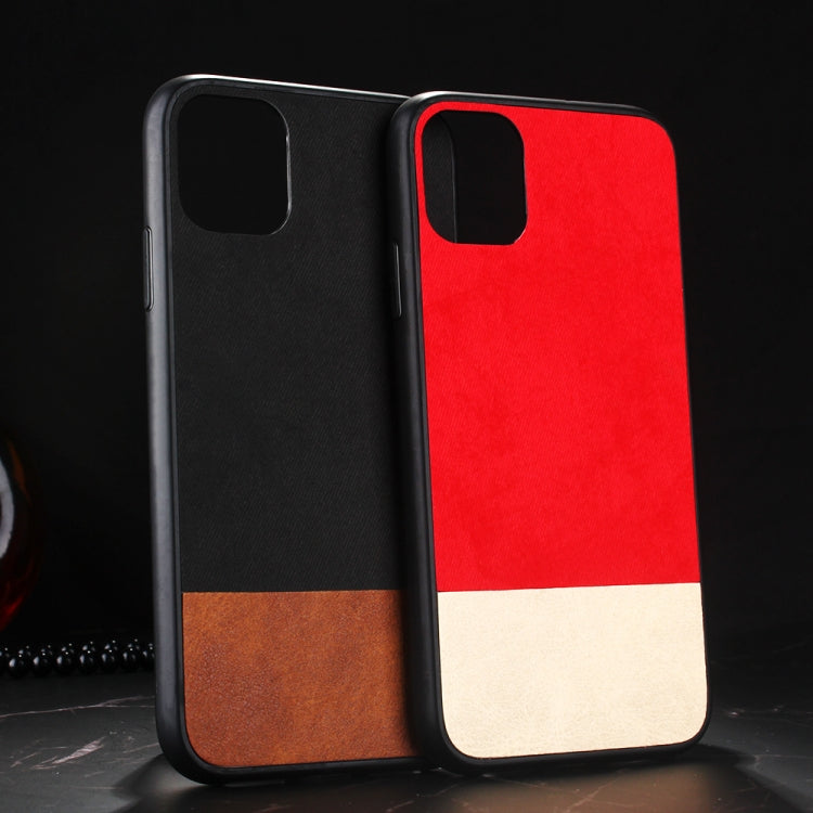 For iPhone 11 Shockproof Color Matching Denim PC + PU + TPU Protective Case