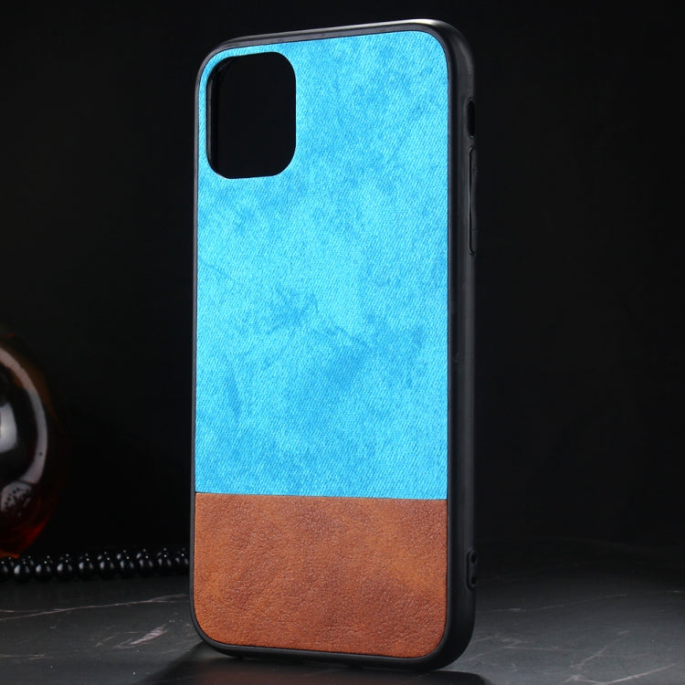 For iPhone 11 Shockproof Color Matching Denim PC + PU + TPU Protective Case