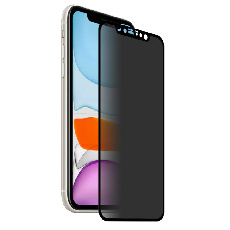 For iPhone 11 / XR / XR ENKAY Hat-Prince 0.26mm 9H 2.5D Privacy Anti-glare Full Screen Tempered Glass Film