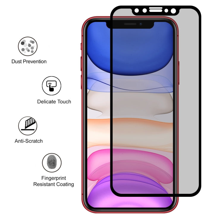 For iPhone 11 / XR / XR ENKAY Hat-Prince 0.26mm 9H 2.5D Privacy Anti-glare Full Screen Tempered Glass Film