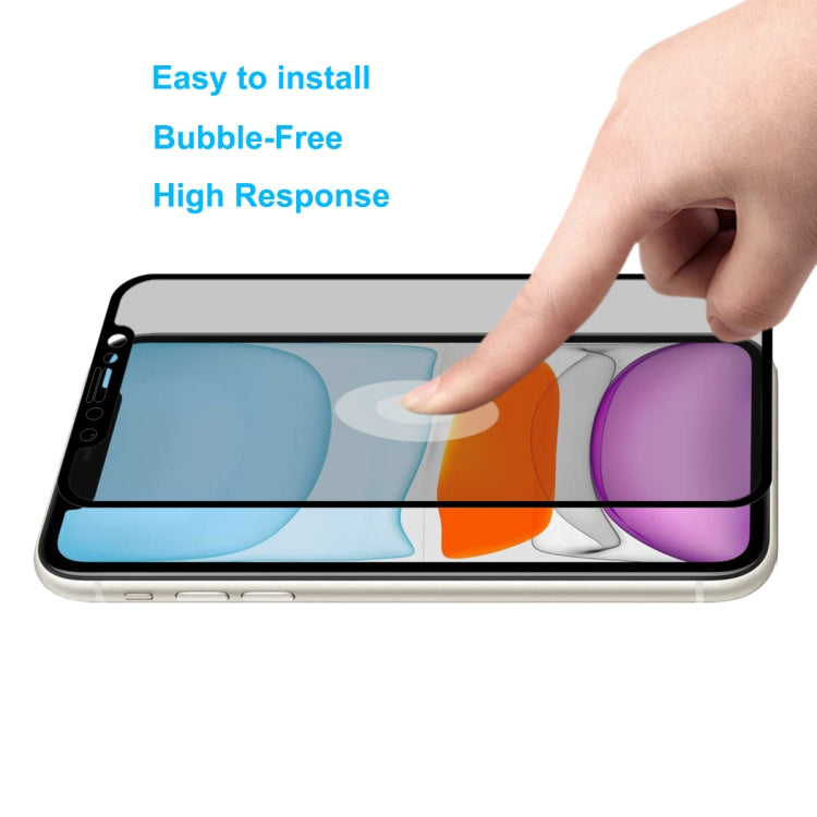 For iPhone 11 / XR / XR ENKAY Hat-Prince 0.26mm 9H 2.5D Privacy Anti-glare Full Screen Tempered Glass Film