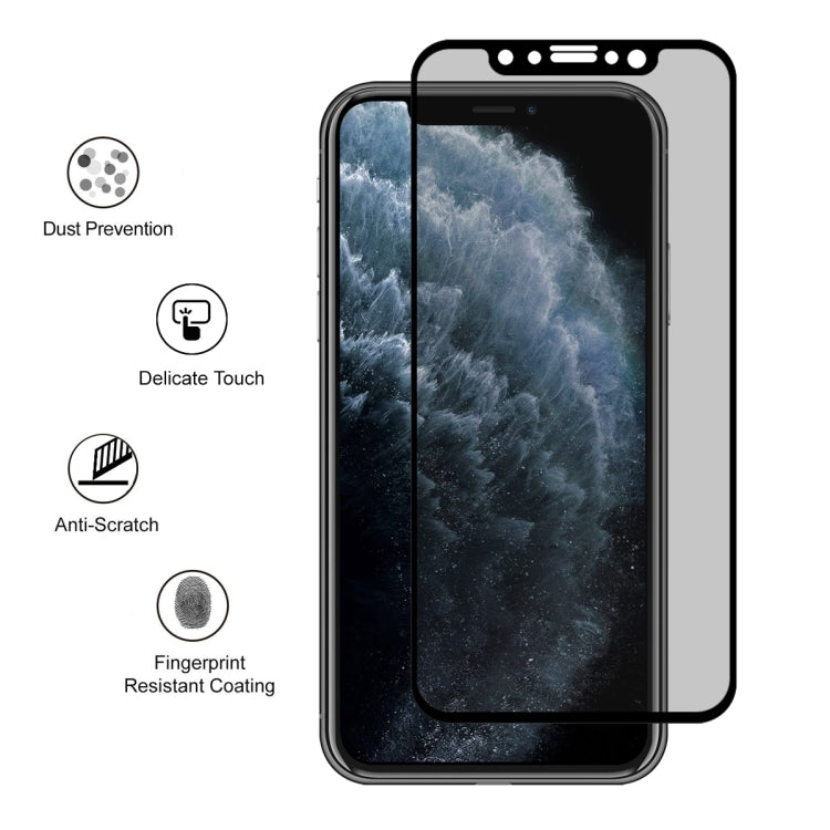 For iPhone 11 Pro Max / XS Max ENKAY Hat-Prince 0.26mm 9H 2.5D Privacy Anti-glare Full Screen Tempered Glass Film