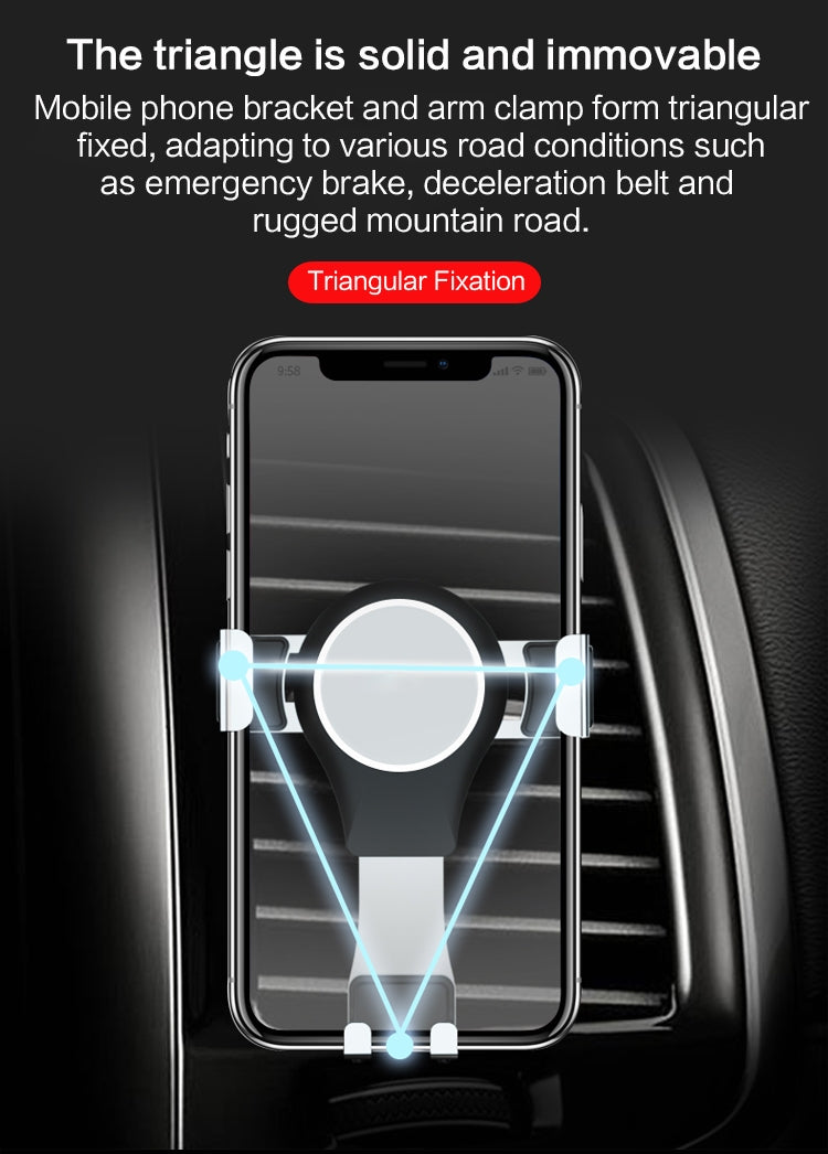 Applicable for Audi  A1/S1 Vehicle-Mounted Mobile Phone Bracket Air Outlet Suction Cup Self-Gravity Model(Red)