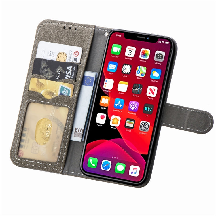 For iPhone 11 Matte Leather Rotary Card Case with Card Slot and Photo Frame and Stand Function