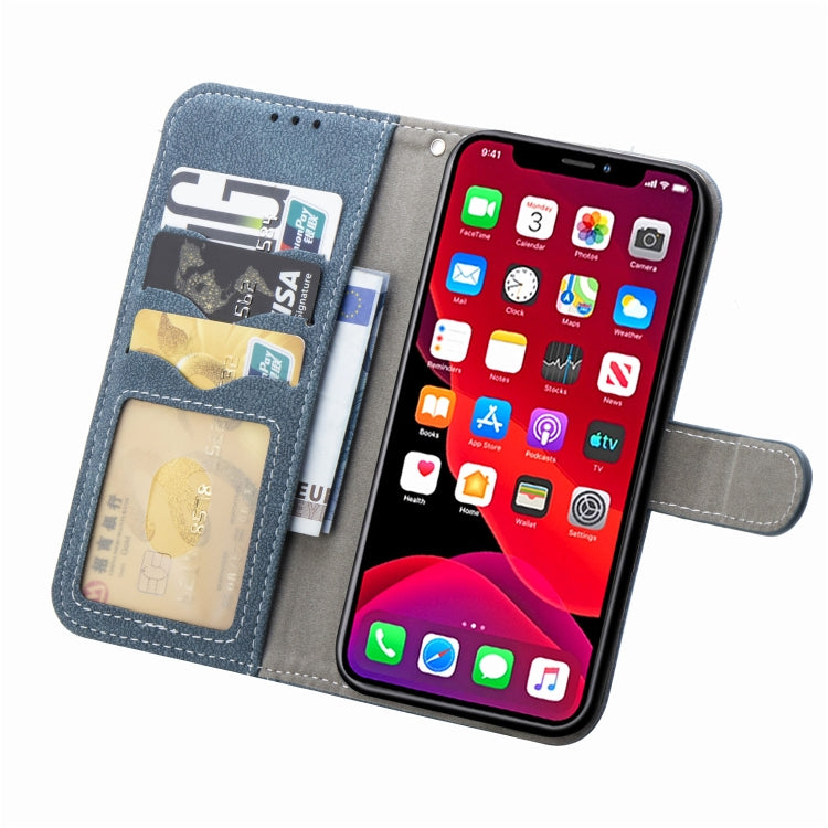 For iPhone 11 Matte Leather Rotary Card Case with Card Slot and Photo Frame and Stand Function