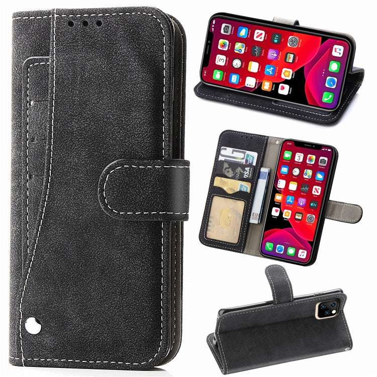 For iPhone 11 Pro Matte Leather Rotary Card Casewith Card Slot and Photo Frame and Stand Function