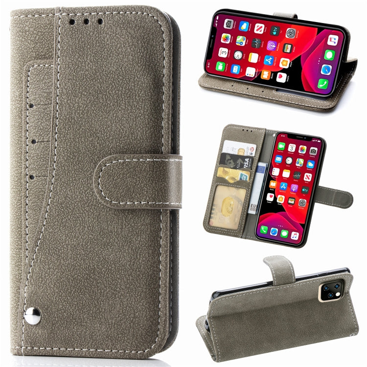 For iPhone 11 Pro Matte Leather Rotary Card Casewith Card Slot and Photo Frame and Stand Function